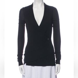 Roberto Cavalli V Neck Long Sleeve Top IT 40